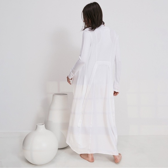 Lunya The Robe Stretch Pima Cotton & Modal Rob White Long Size XS / S Small - Picture 2 of 13